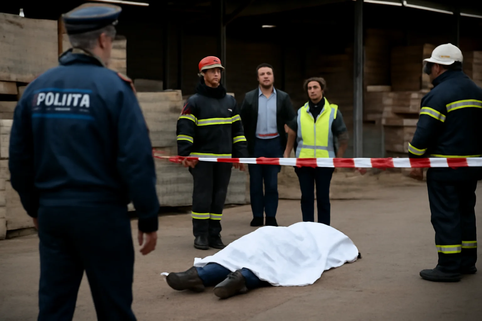 Accident mortal într-un depozit de materiale de construcții din Arad: femeie lovită de un motostivuitor