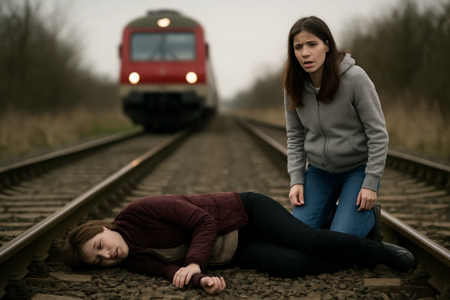 Accident mortal pe calea ferată: femeie lovită de tren în fața fiicei
