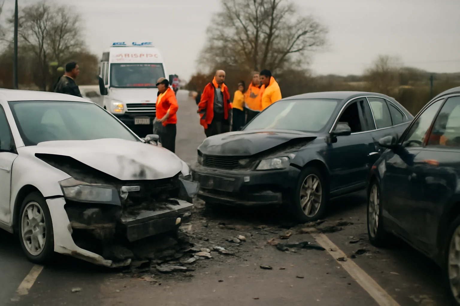 Accident rutier cu patru mașini între Horia și Șiria, soldat cu un mort și cinci răniți, în județul Arad