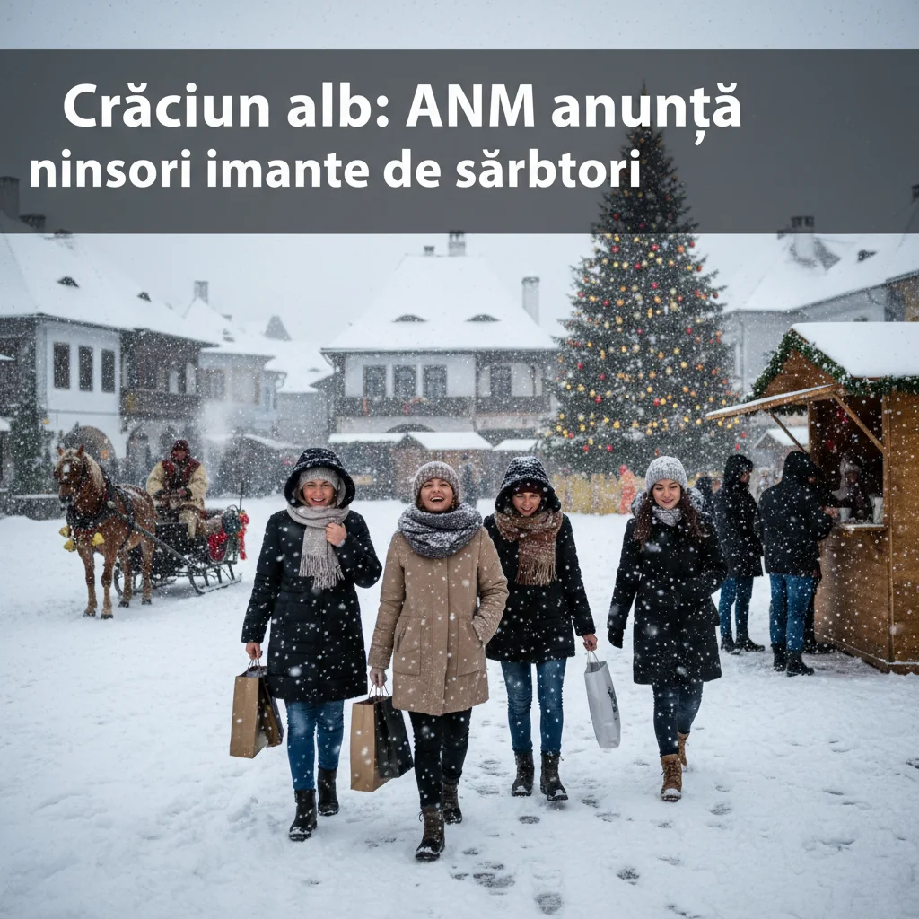 ANM prognozează ninsori în perioada sărbătorilor