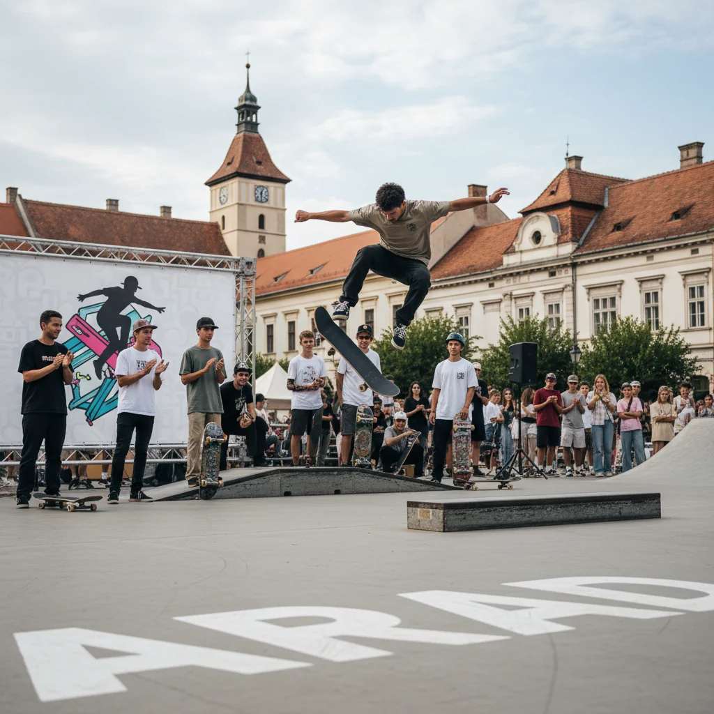 Aradul găzduiește Campionatul Mondial de Freestyle Skateboarding
