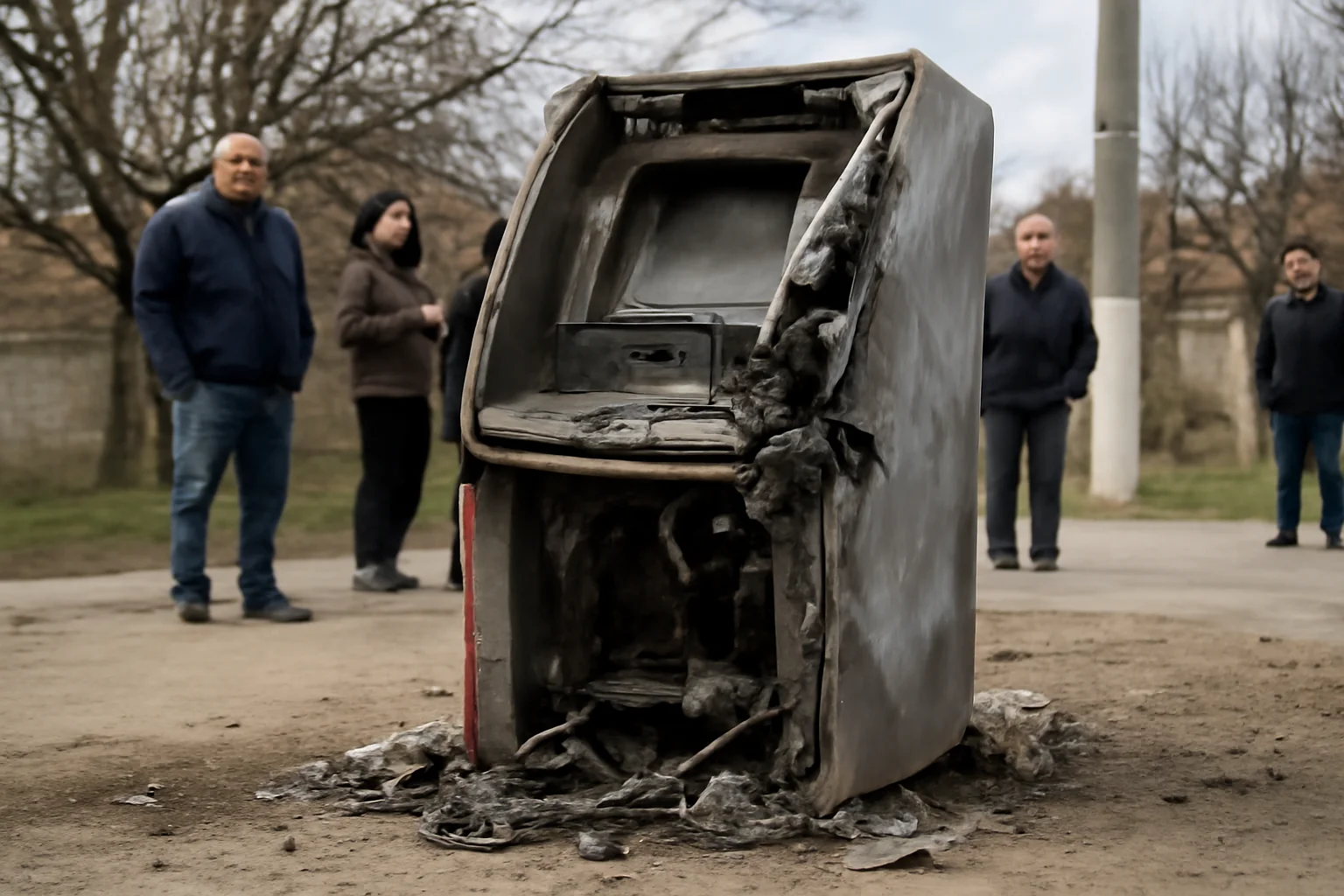 Bancomat aruncat în aer într-un magazin din comuna Șiria, județul Arad