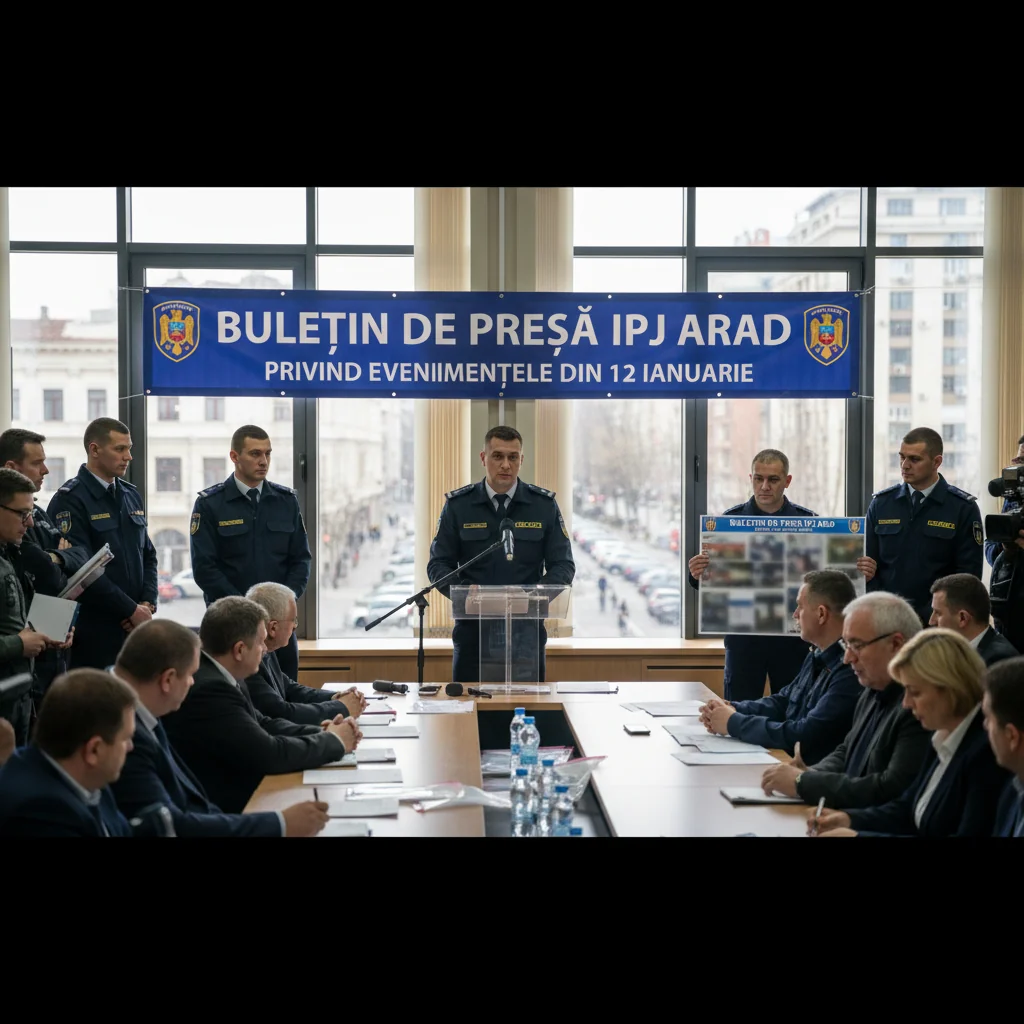 Buletinul IPJ Arad din 12 ianuarie 2026 sintetizează intervențiile polițiștilor din ultimele 24 de ore