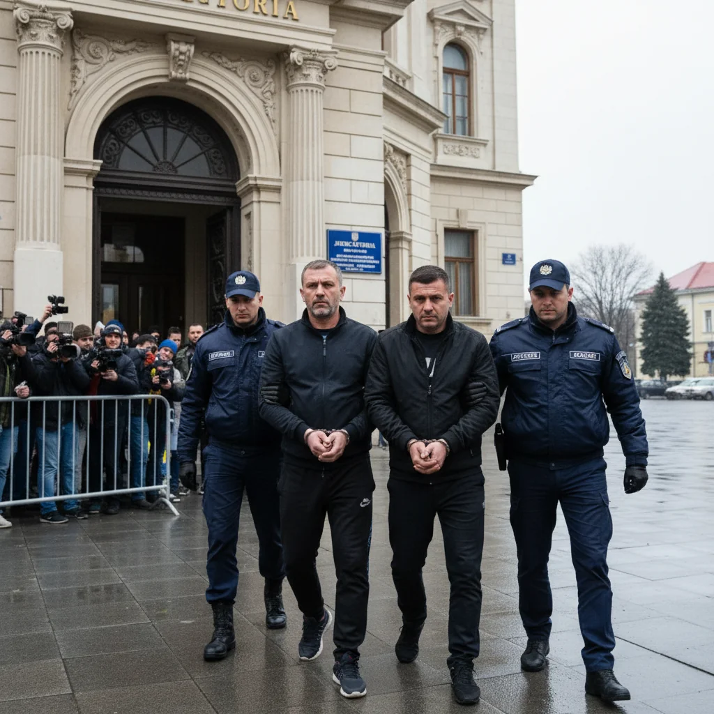 Cei doi bărbați condamnați pentru spargerea bancomatului din Șiria ajung din nou în fața instanței la Arad