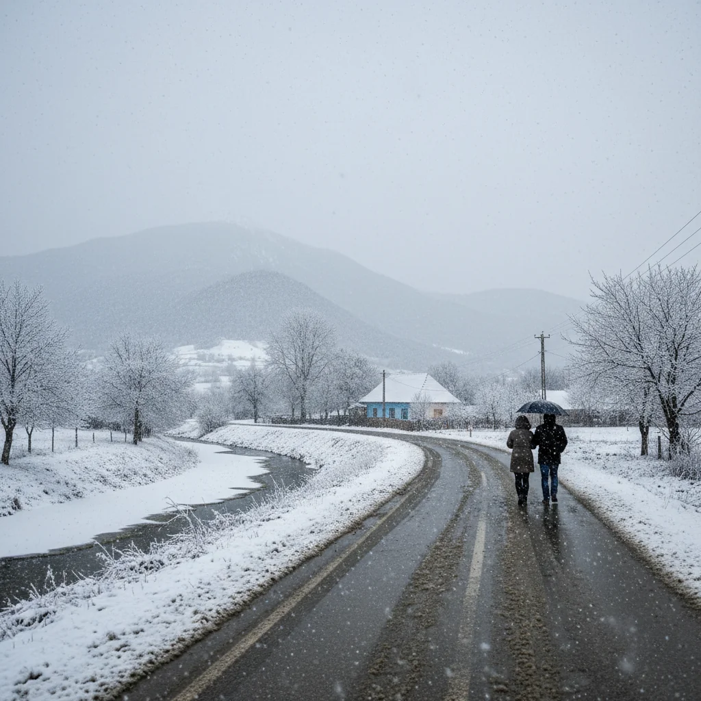 Cod galben de ninsori și precipitații mixte în Arad între 5 și 6 ianuarie