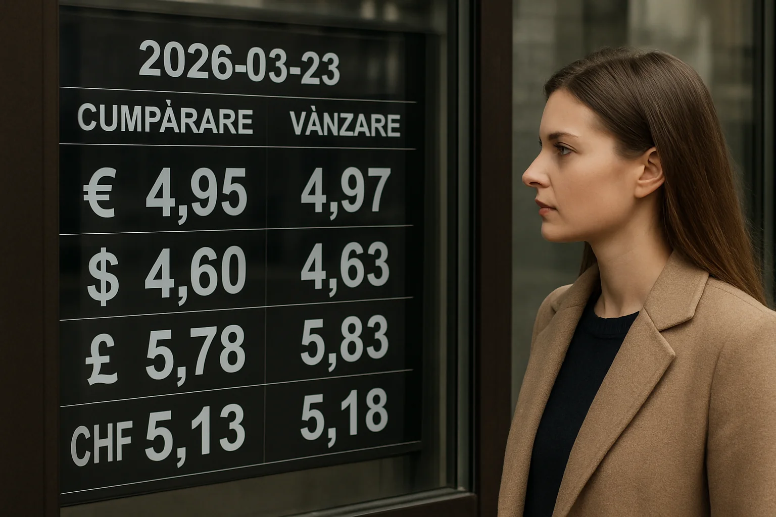 Curs valutar azi (BNR) – 2026-03-23