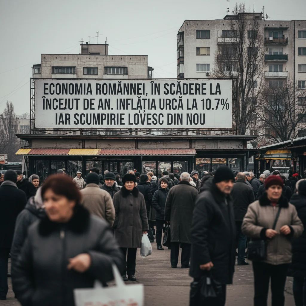 Economia României scade, inflația atinge 10,7% în ianuarie