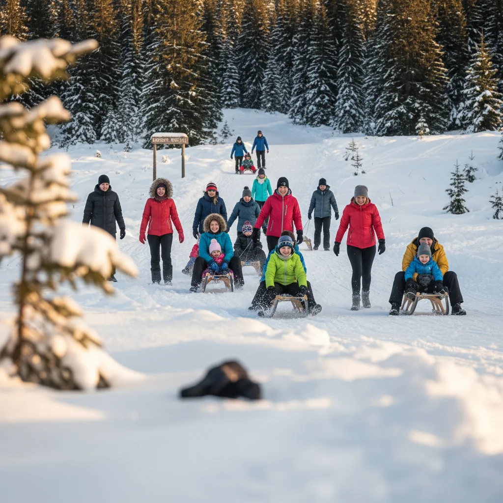 Excursie de iarnă cu săniuțele la Groapa Moșului, cu plecare din Arad