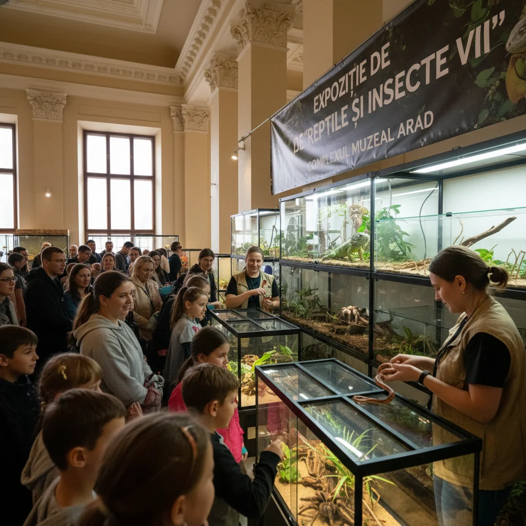 Expoziția „Reptile și insecte vii” își deschide porțile la Complexul Muzeal Arad