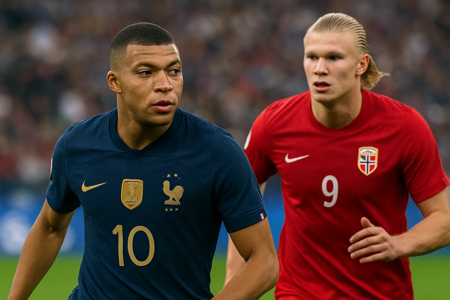 Franța și Norvegia se califică, Mbappe și Haaland impresionează