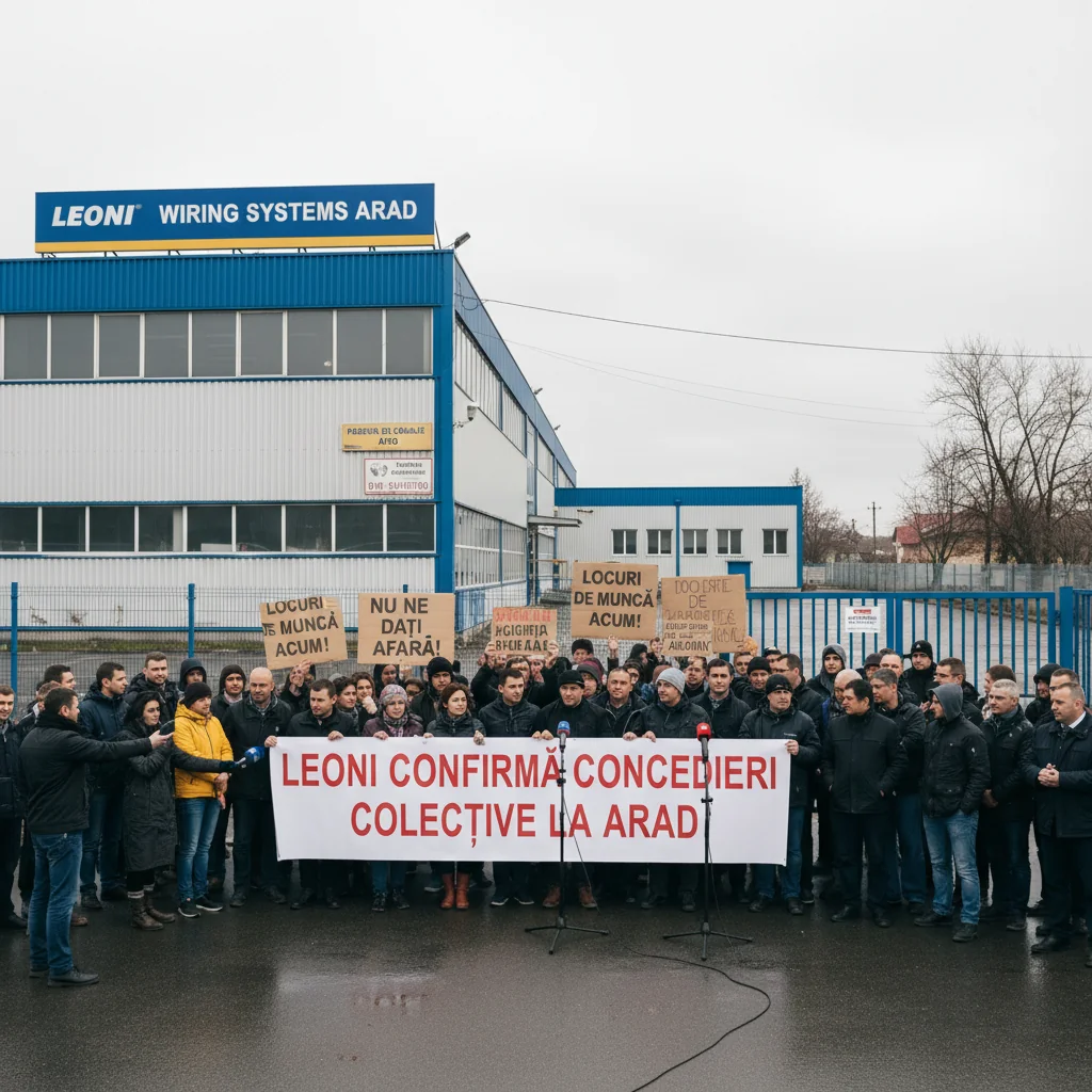 Leoni anunță calendarul concedierilor colective la fabrica de cablaje auto din Arad