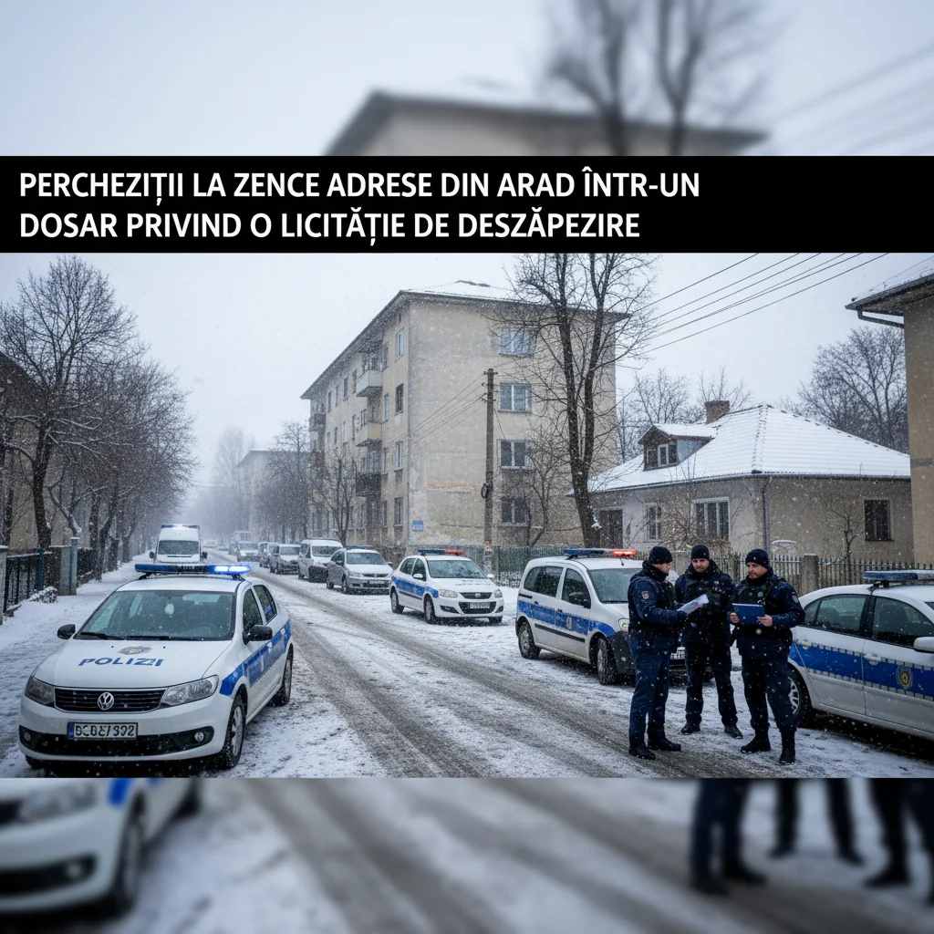 Percheziții la Arad în dosarul unei licitații de deszăpezire suspectate de nereguli