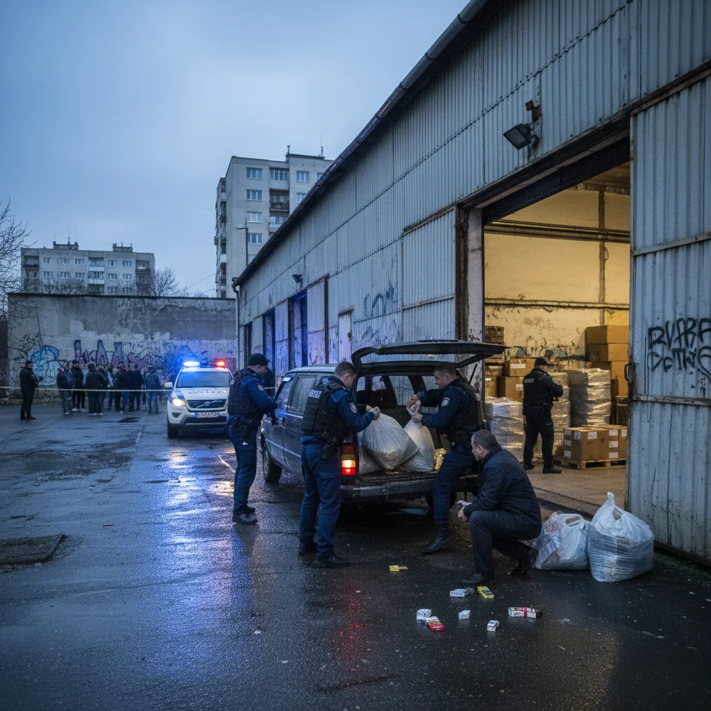 Percheziții la traficanți de țigări în zona Fortuna din Arad, vizând întreaga rețea de aprovizionare