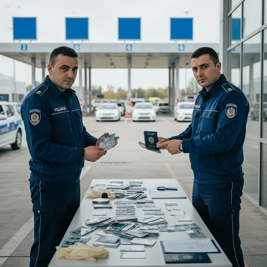 Polițiștii de frontieră descoperă permise false la Nădlac și Turnu