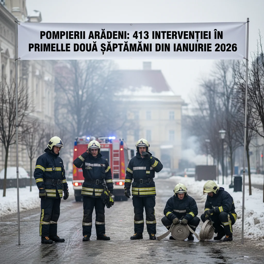 Pompierii din Arad au gestionat 413 intervenții în primele două săptămâni din ianuarie 2026