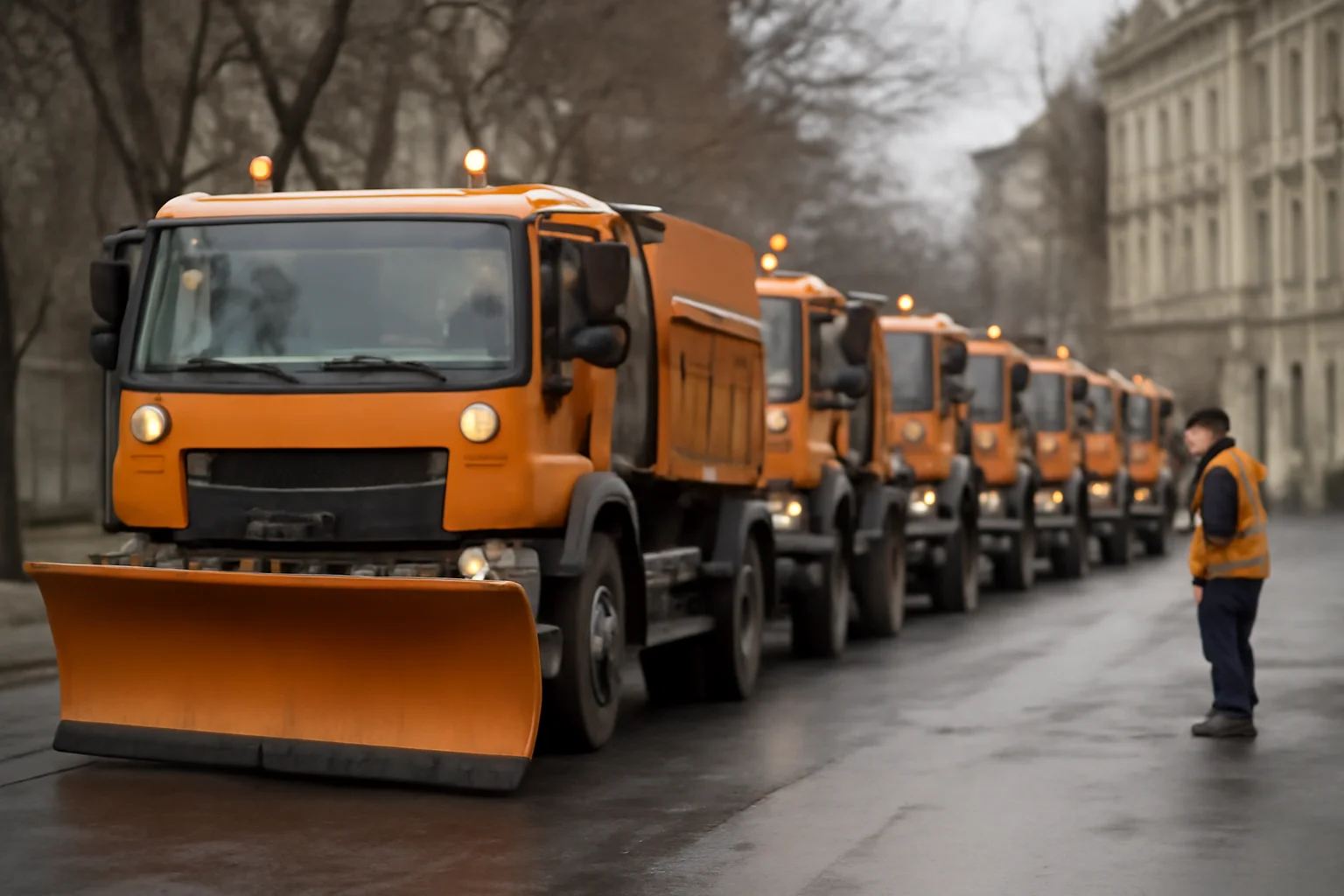 Primăria Arad anunță intervenții cu 10 autospeciale pentru combaterea poleiului și zăpezii în municipiu