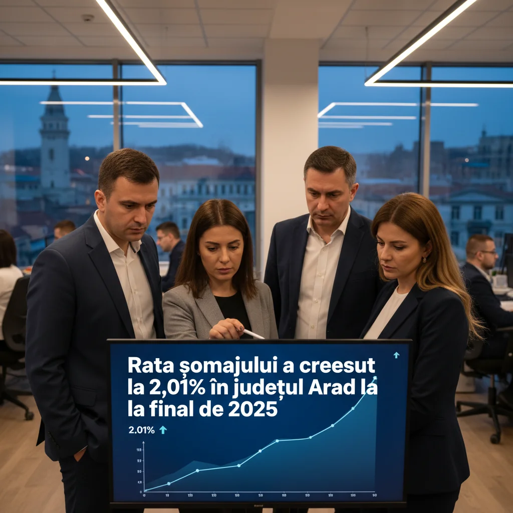 Rata șomajului ajunge la 2,01% în județul Arad la final de 2025
