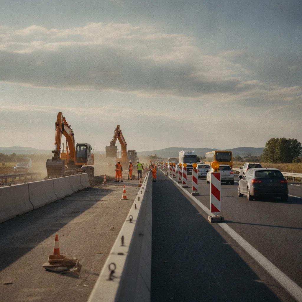 Restricții de trafic pe A1 Arad-Pecica: lucrări la covorul asfaltic până în octombrie