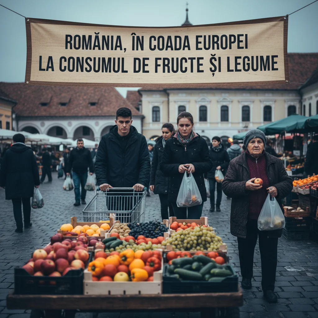 România, printre ultimele țări din Europa la consumul de fructe și legume