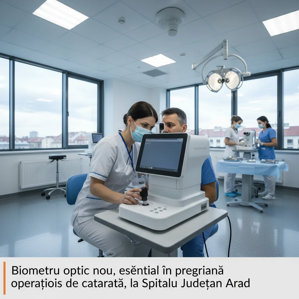 Spitalul Județean Arad introduce biometru optic modern esențial pentru operațiile de cataractă
