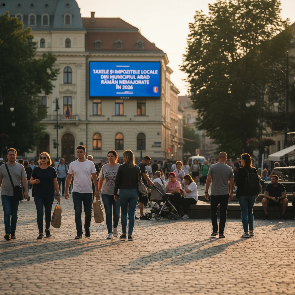 Taxele locale din Arad rămân la același nivel în 2026, anunță Primăria Municipiului Arad