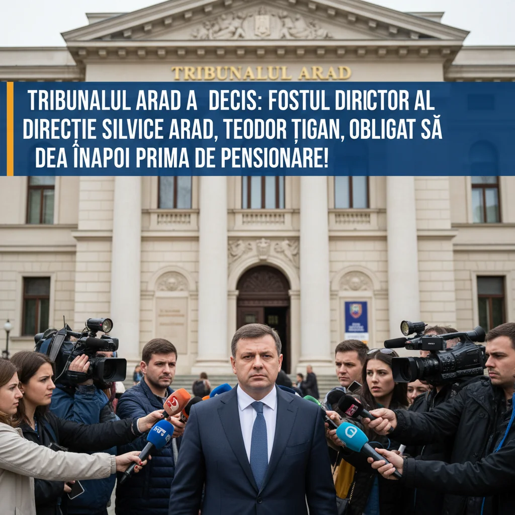 Tribunalul Arad îl obligă pe fostul director al Direcției Silvice Arad, Teodor Țigan, să returneze prima de pensionare